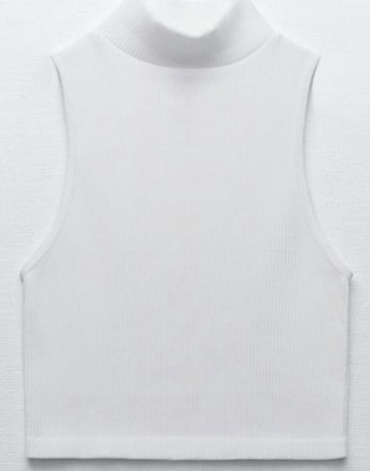 Top Halter Ignacia sin mangas cuello alto