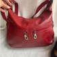 Bolso de mujer doble cierre color rojo