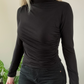 Polera drapeada Jacinta manga larga