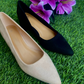 Zapato Viviana gamuza tacón grueso beige