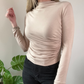 Polera drapeada Jacinta manga larga