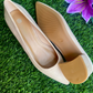 Zapato Viviana gamuza tacón grueso beige