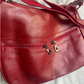 Bolso de mujer doble cierre color rojo