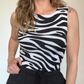 Body halter Zarah print sin mangas