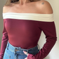 Body cuello bote bicolor Kim