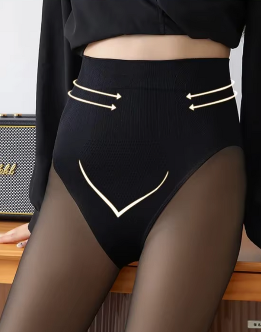 Pantys efecto piel con polar control abdomen y push up
