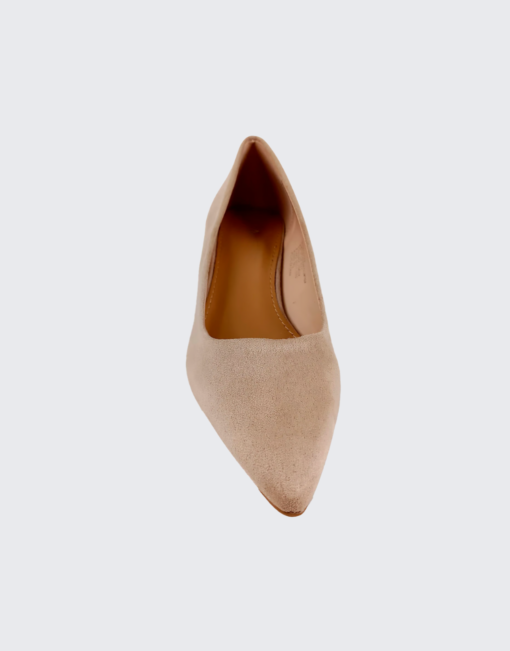 Zapato Viviana gamuza tacón grueso beige