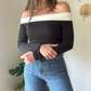 Body cuello bote bicolor Kim