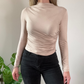 Polera drapeada Jacinta manga larga