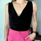Body cuello drapeado Patricia sin mangas